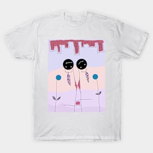 Kids and the Upside Down City Stick Figure T-Shirt